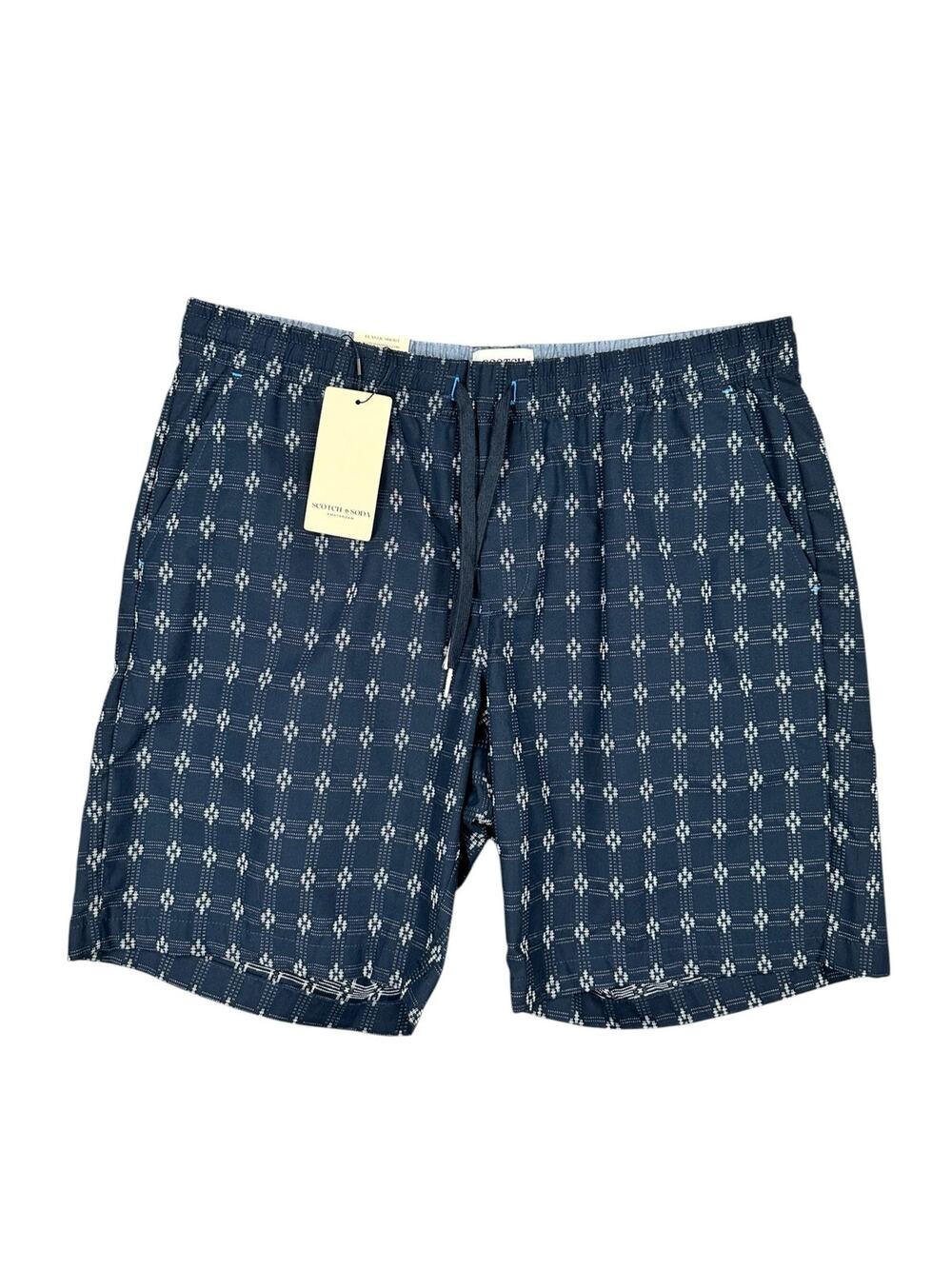 Scotch & Soda Sky Captain Elastic Shorts Navy NWT — Size Large